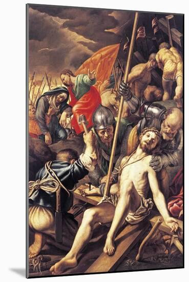 Christ Being Nailed to the Cross, 1577-Vincenzo Coronelli-Mounted Giclee Print