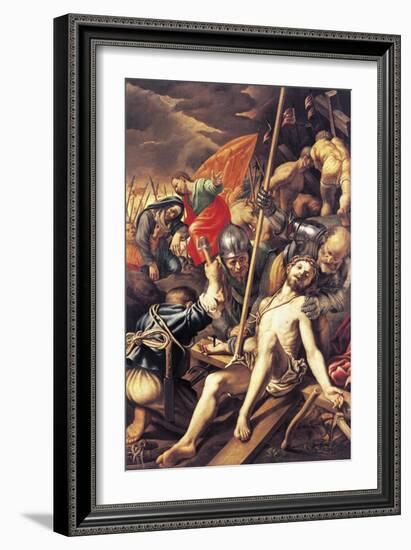 Christ Being Nailed to the Cross, 1577-Vincenzo Coronelli-Framed Giclee Print