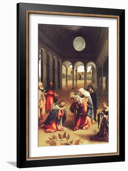 Christ Bids Farewell to His Mother-Lorenzo Lotto-Framed Art Print