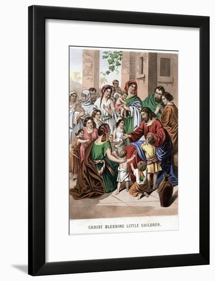 Christ Blessing Little Children, Mid 19th Century-Kronheim & Co-Framed Giclee Print