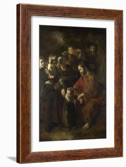 Christ Blessing the Children, 1652-Nicolaes Maes-Framed Giclee Print