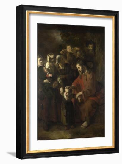 Christ Blessing the Children, 1652-Nicolaes Maes-Framed Giclee Print