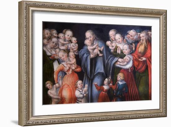 Christ Blessing the Children-Lucas Cranach the Elder-Framed Art Print