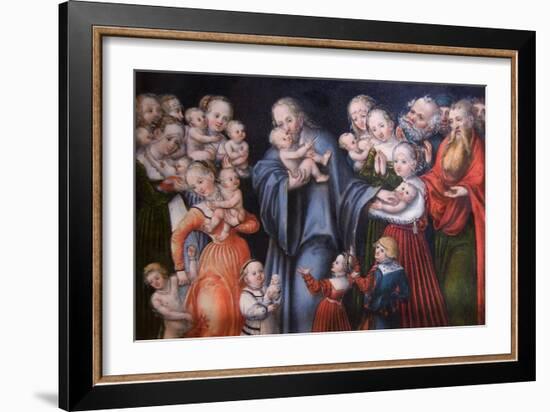 Christ Blessing the Children-Lucas Cranach the Elder-Framed Art Print