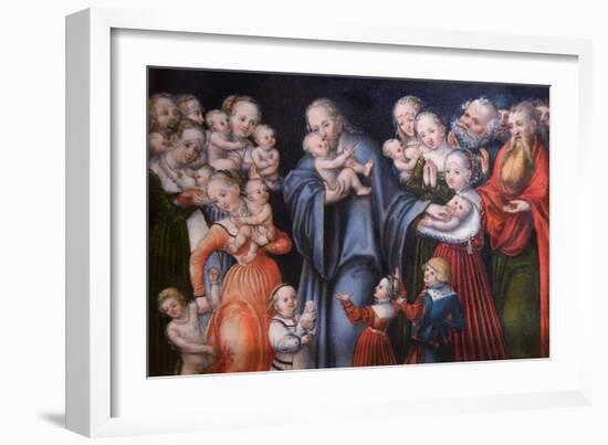 Christ Blessing the Children-Lucas Cranach the Elder-Framed Art Print