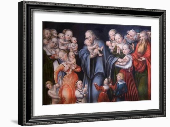 Christ Blessing the Children-Lucas Cranach the Elder-Framed Art Print