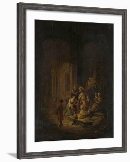 Christ Blessing the Little Children-Jacob de Wet-Framed Art Print