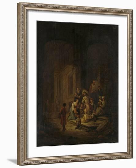 Christ Blessing the Little Children-Jacob de Wet-Framed Art Print