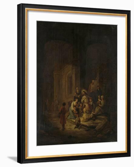 Christ Blessing the Little Children-Jacob de Wet-Framed Art Print