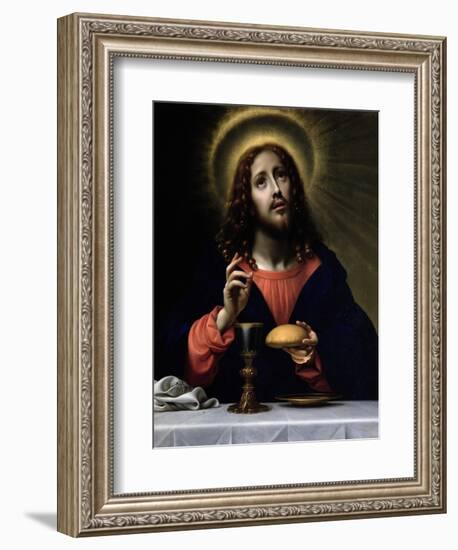 Christ Blessing the Sacraments-Carlo Dolci-Framed Giclee Print