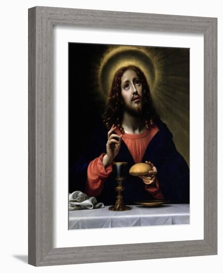 Christ Blessing the Sacraments-Carlo Dolci-Framed Giclee Print