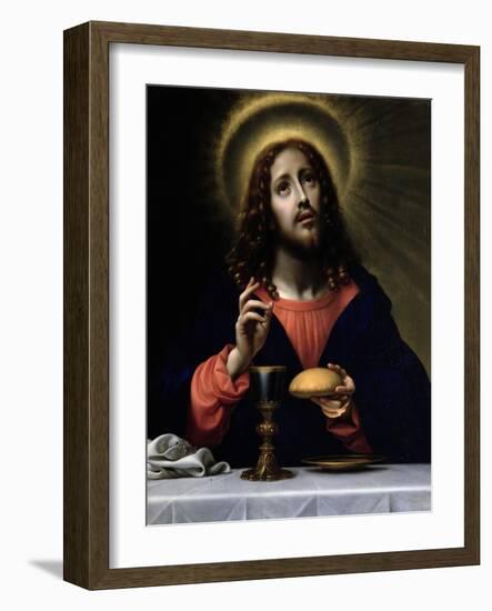 Christ Blessing the Sacraments-Carlo Dolci-Framed Giclee Print