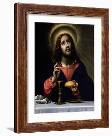 Christ Blessing the Sacraments-Carlo Dolci-Framed Giclee Print