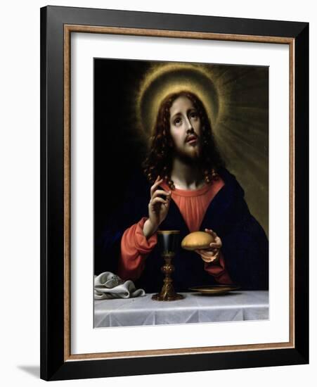 Christ Blessing the Sacraments-Carlo Dolci-Framed Giclee Print