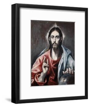 Christ Blessing ('The Savior of the World')-El Greco-Framed Giclee Print