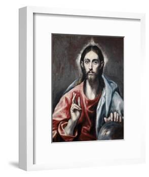 Christ Blessing ('The Savior of the World')-El Greco-Framed Giclee Print
