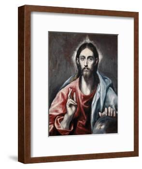 Christ Blessing ('The Savior of the World')-El Greco-Framed Giclee Print