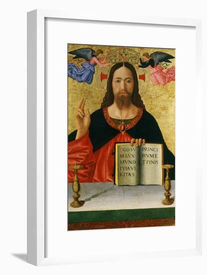 Christ Blessing the World (Inv 19) with Ins Ego Sum Lux Mundi Via Veritas Principium Et Finis-Melozzo da Forlí-Framed Giclee Print