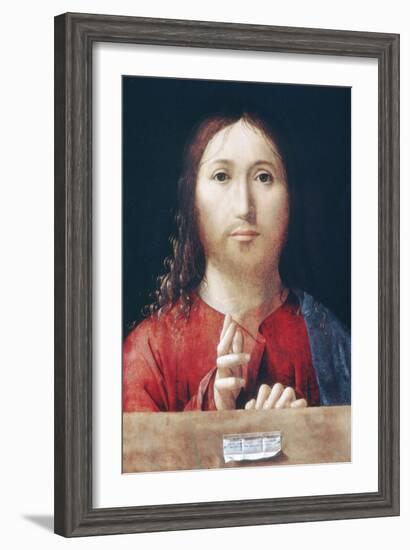 Christ Blessing-Antonello da Messina-Framed Art Print