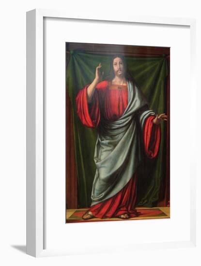 Christ Blessing-Andrea Solario-Framed Art Print