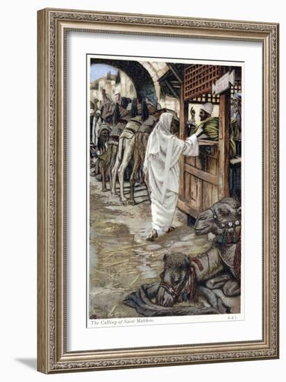 Christ Calling Matthew, the Tax Collector, C1890-James Jacques Joseph Tissot-Framed Giclee Print