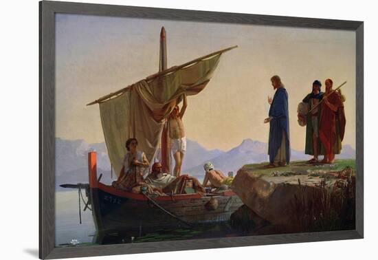 Christ Calling the Apostles James and John, 1869-Edward Armitage-Framed Giclee Print