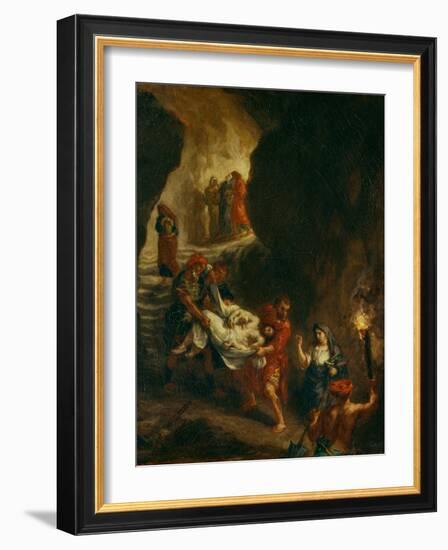 Christ Carried Down to the Tomb-Eugene Delacroix-Framed Photographic Print