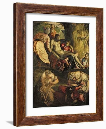 Christ Carried to the Tomb, Late 1550s-Jacopo Robusti Tintoretto-Framed Giclee Print