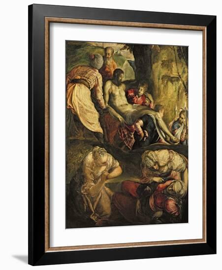 Christ Carried to the Tomb, Late 1550s-Jacopo Robusti Tintoretto-Framed Giclee Print