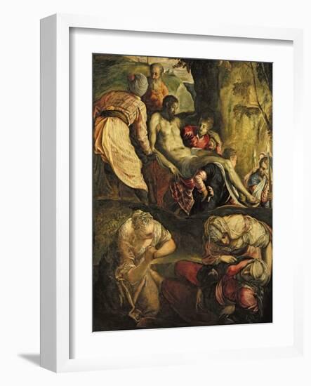 Christ Carried to the Tomb, Late 1550s-Jacopo Robusti Tintoretto-Framed Giclee Print