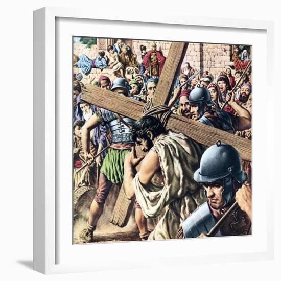 Christ Carrying His Cross-Jack Hayes-Framed Giclee Print