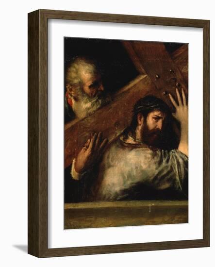 Christ Carrying the Cross, 1560S-Titian (Tiziano Vecelli)-Framed Giclee Print