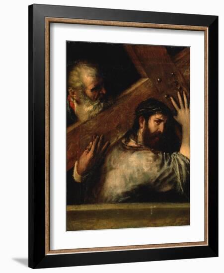 Christ Carrying the Cross, 1560S-Titian (Tiziano Vecelli)-Framed Giclee Print