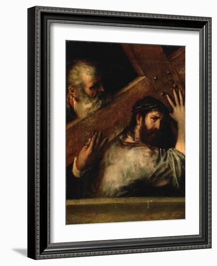 Christ Carrying the Cross, 1560S-Titian (Tiziano Vecelli)-Framed Giclee Print