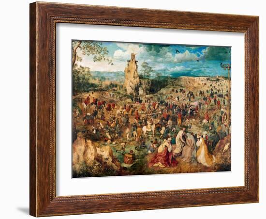 Christ Carrying the Cross, 1564-Pieter Bruegel the Elder-Framed Giclee Print