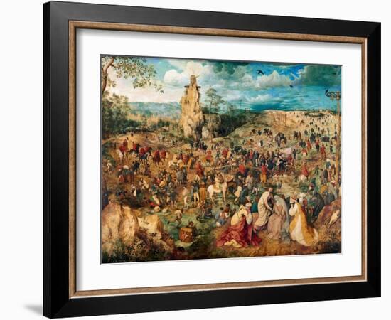 Christ Carrying the Cross, 1564-Pieter Bruegel the Elder-Framed Giclee Print