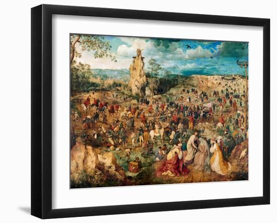 Christ Carrying the Cross, 1564-Pieter Bruegel the Elder-Framed Giclee Print