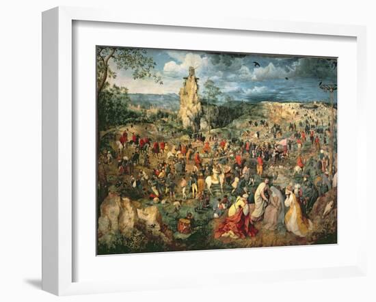 Christ carrying the Cross, 1564-Pieter Bruegel the Elder-Framed Giclee Print