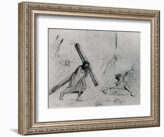 Christ Carrying the Cross, 1925-Jean Louis Forain-Framed Giclee Print