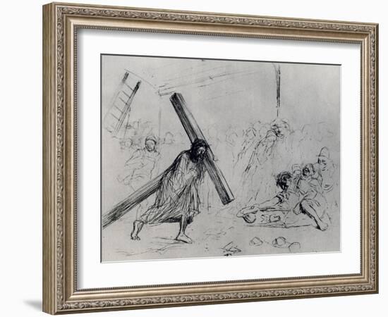 Christ Carrying the Cross, 1925-Jean Louis Forain-Framed Giclee Print