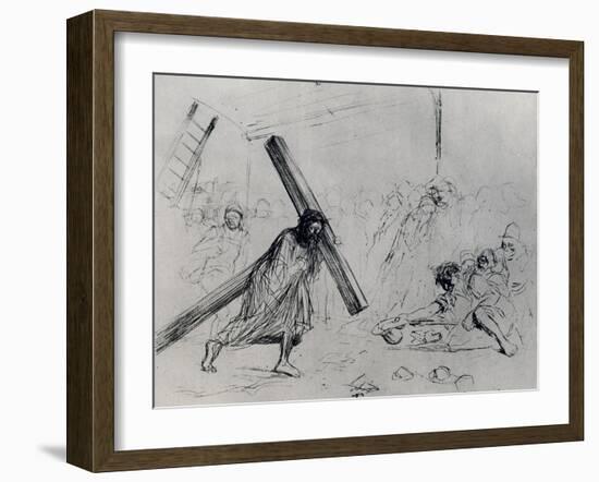 Christ Carrying the Cross, 1925-Jean Louis Forain-Framed Giclee Print