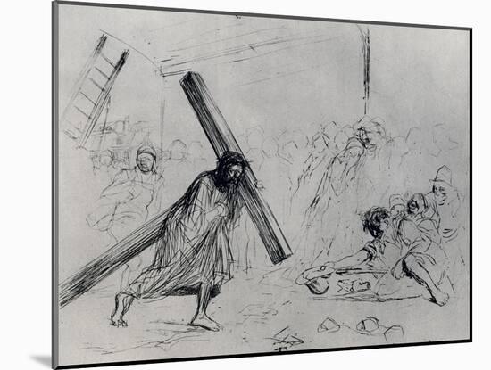 Christ Carrying the Cross, 1925-Jean Louis Forain-Mounted Giclee Print