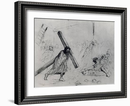 Christ Carrying the Cross, 1925-Jean Louis Forain-Framed Giclee Print