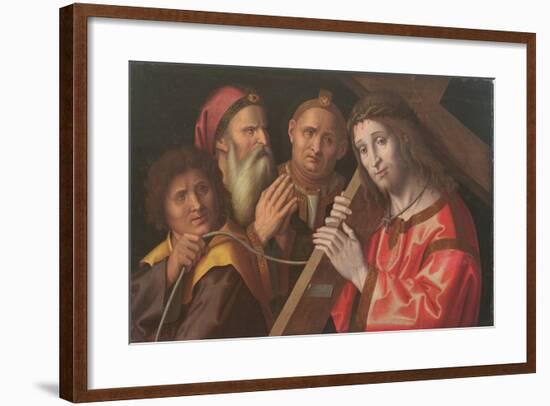 Christ Carrying the Cross and Two Saints-Marco Palmezzano-Framed Giclee Print