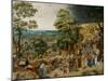 Christ Carrying the Cross by Brueghel, Pieter, the Younger (1564-1638). Oil on Wood, between 1598 A-Pieter the Younger Brueghel-Mounted Giclee Print