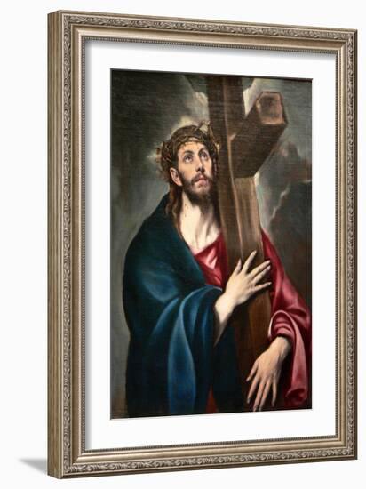 Christ Carrying the Cross by Greco-El Greco-Framed Art Print