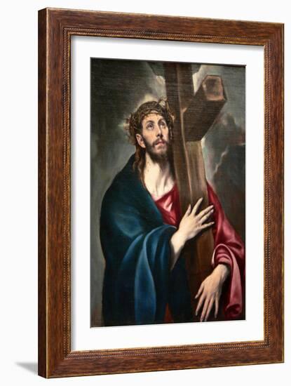 Christ Carrying the Cross by Greco-El Greco-Framed Art Print