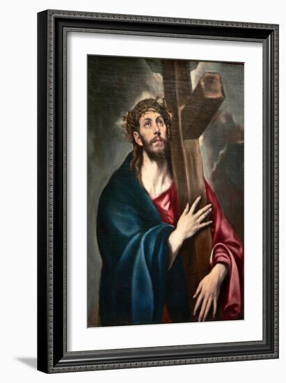 Christ Carrying the Cross by Greco-El Greco-Framed Art Print