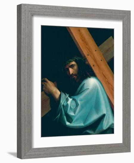 Christ Carrying the Cross, by Montagna, Bartolomeo (1449-1523). Oil on Canvas, Ca 1515. Dimension :-Bartolomeo Montagna-Framed Giclee Print