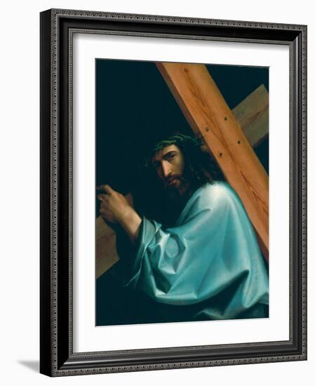 Christ Carrying the Cross, by Montagna, Bartolomeo (1449-1523). Oil on Canvas, Ca 1515. Dimension :-Bartolomeo Montagna-Framed Giclee Print